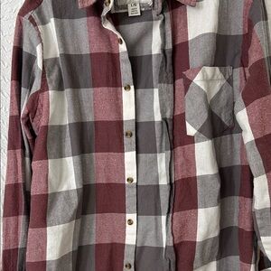 Mossimo Supply Co. Red and Gray Checkered Shirt